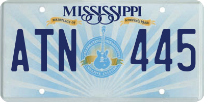 MS license plate ATN445