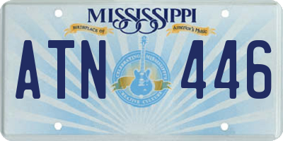 MS license plate ATN446