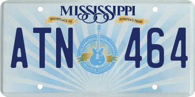 MS license plate ATN464