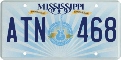 MS license plate ATN468