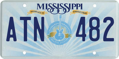 MS license plate ATN482