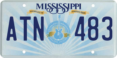 MS license plate ATN483