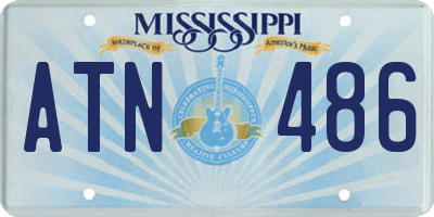 MS license plate ATN486