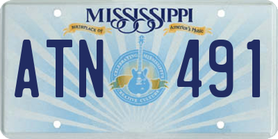 MS license plate ATN491