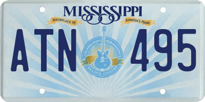 MS license plate ATN495