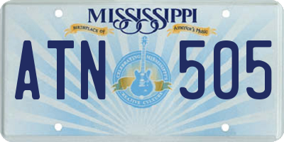 MS license plate ATN505