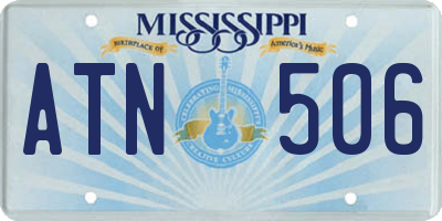 MS license plate ATN506