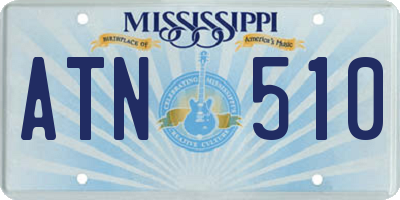 MS license plate ATN510