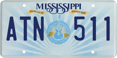 MS license plate ATN511
