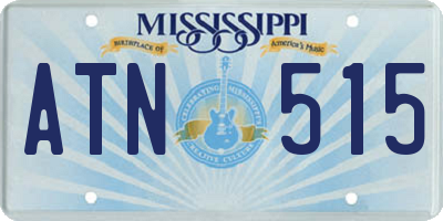 MS license plate ATN515