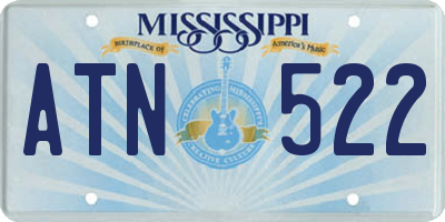 MS license plate ATN522