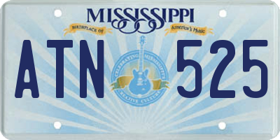 MS license plate ATN525