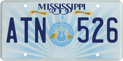 MS license plate ATN526
