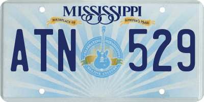MS license plate ATN529