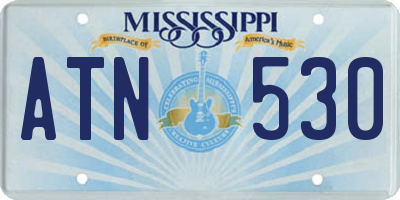 MS license plate ATN530