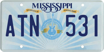 MS license plate ATN531