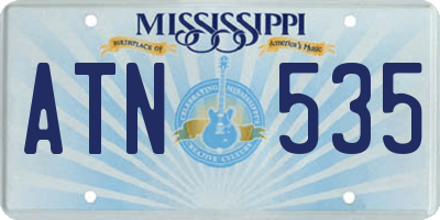 MS license plate ATN535