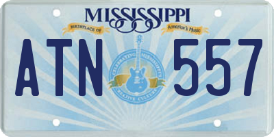MS license plate ATN557
