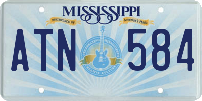 MS license plate ATN584