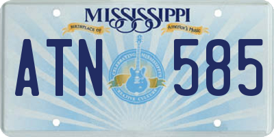MS license plate ATN585