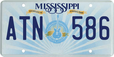 MS license plate ATN586