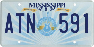 MS license plate ATN591