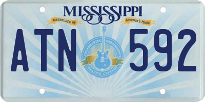 MS license plate ATN592