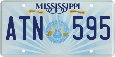 MS license plate ATN595