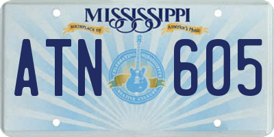 MS license plate ATN605