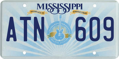 MS license plate ATN609