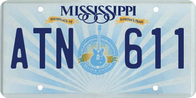 MS license plate ATN611