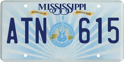 MS license plate ATN615
