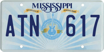 MS license plate ATN617