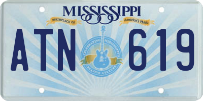 MS license plate ATN619