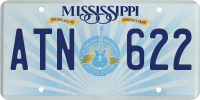 MS license plate ATN622