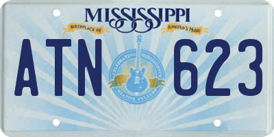 MS license plate ATN623