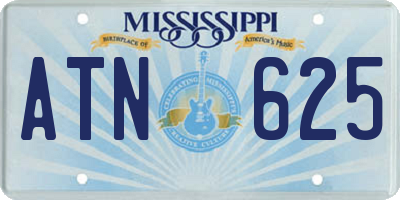 MS license plate ATN625