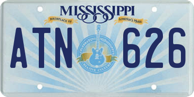 MS license plate ATN626