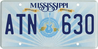 MS license plate ATN630