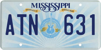 MS license plate ATN631