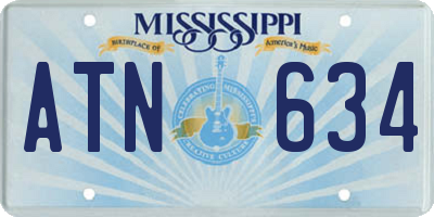 MS license plate ATN634