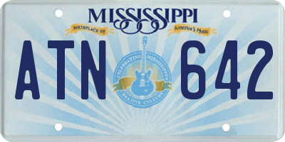 MS license plate ATN642