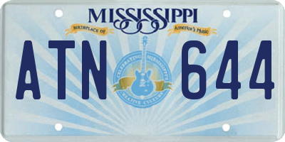 MS license plate ATN644