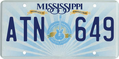 MS license plate ATN649
