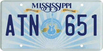 MS license plate ATN651