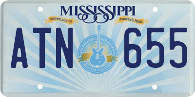 MS license plate ATN655