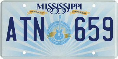 MS license plate ATN659