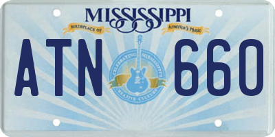 MS license plate ATN660
