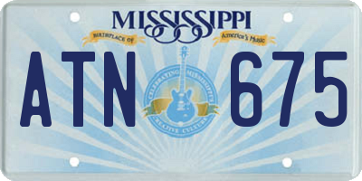 MS license plate ATN675