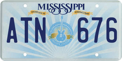 MS license plate ATN676